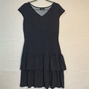 NEW WOMEN DESIGN- VINTAGE navy Polka Dot Women's Dress, MADE IN CANADA 🇨🇦 
A+++